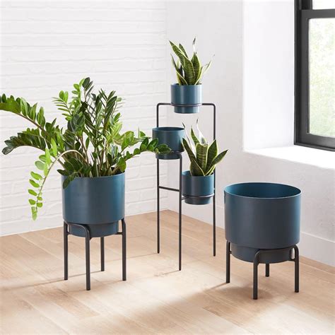 black metal planter box west elemn|West Elm indoor plant stands.